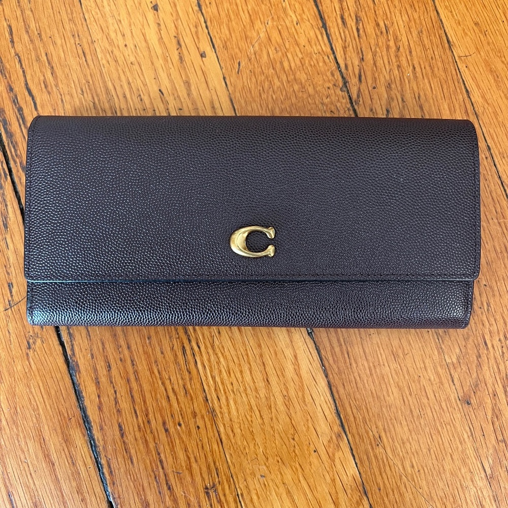 Coach Leather Accordion Wallet